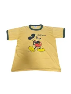 80s 90s ディズニー ミッキー リンガー Tシャツ USA製