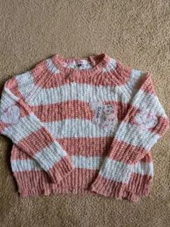 Pinklatteストライプセーター XS150cm