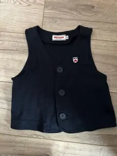 miki HOUSE ベビーベスト 80 黒