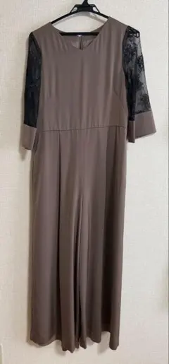 AIMER Acret パンツドレブラウン レース袖