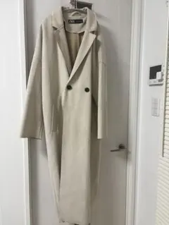 ZARA ベージュ ロングコート スウェード