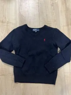 Polo by Ralph Lauren Vネックセーター 120 ネイビー