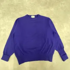 希少 ヴィンテージ古着 90s 00s 無地 コットンニット 紫 パープル XL 