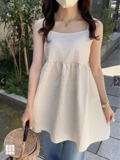 GRL 花柄エンボスフレアミニキャミワンピース[pp122] 未使用タグ付き❣️