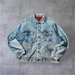 【USA製】Levi’s80s裏チェックネルデニムジャケット70417-0819