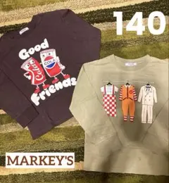 【お値下げしました‼️】♡MARKEY'S♡ 古着風ロンT 140