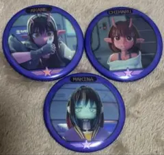 ミルキーサブウェイ　蓄光缶バッジ 3点