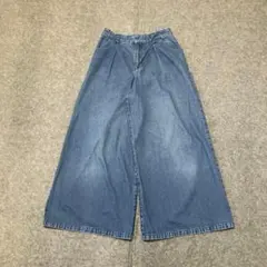 極太 ワイドパンツ フレアデニム バギー アメカジ ストリート y2k グランジ