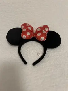 ミニー カチューシャ スパンコール 赤