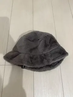 VARZAR グレー ファーバケットハット