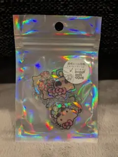 サンリオ 日焼けキティ オーロラ ホログラム加工 クリアシール