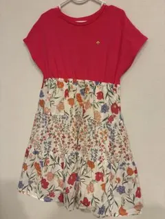 ケイトスペード　ピンク 花柄 半袖ワンピース