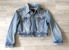 MOUSSY　クロップドデニムブレザー　ライトブルー　XSサイズ