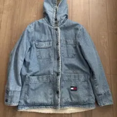【美品】TOMMY JEANS ボア デニムジャケット フード付きのサムネイル