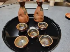 酒器セット 徳利2本 ぐい呑み5客 陶器 酒器 日本酒 ぐい呑み 徳利