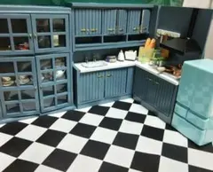 ミニチュアキッチンセット 　 【4000円相当のキッチン小物付き】