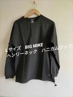 Lサイズ　BIG　MIKE　ヘンリーネック　ビッグマイク　Tシャツのサムネイル