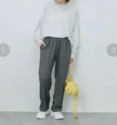 【Samansa Mos2 blue】デニムライクイージーパンツ