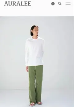 AURALEE 25AW SEAMLESS L/S TEE WHITEのサムネイル