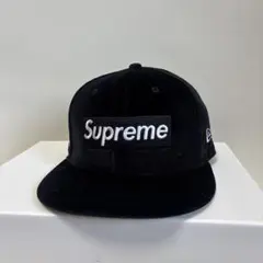 Supreme 22AW Velour Box Logo Cap 黒　7 5/8