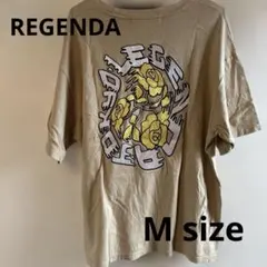REGENDA レジェンダ ベージュ オーバーサイズ Tシャツ バラ刺繍のサムネイル