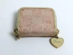 M*送様 ジャンク Gucci GGパターン コインケース 小銭入れ ピンク