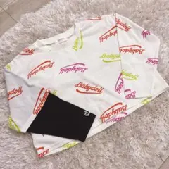 Babydoll ロゴプリント クロップドトップス