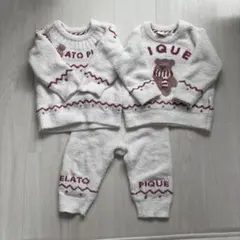 ジェラートピケ　3点セット　クリスマス　ノルディック　80 90長袖　長ズボン