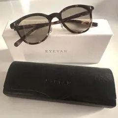 EYEVAN Weber サングラス ボストン べっ甲 ブラウン ケース付 美品のサムネイル