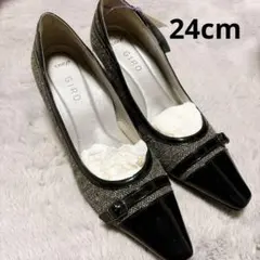 asics GIRO ヒールパンプス ツイード　24cm