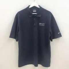 NIKE GOLF ナイキゴルフ 半袖 ポロシャツ 紺 XL 企業ロゴ ネイビー
