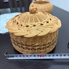 天然素材 編み込みバスケット 3個セット