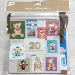 Disney■ダッフィー 20周年■きんちゃく 2枚　巾着　ポーチ　小物入れ