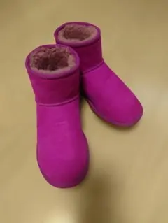 UGG 23cm　ショートブーツ クラシックミニ ピンクパープル ムートン