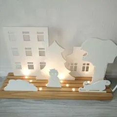 値下げ　クリスマス 木製 置物 LEDライト クリスマス　IKEA　ストローラ
