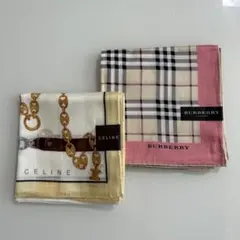 CELINE & BURBERRY ハンカチセット