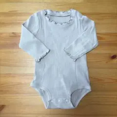 新品　プティマイン　ロンパース　ベージュ　フリル　80cm