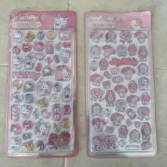 新品　未開封　キティ　マイメロ　シール　ステッカー　2枚セット　ボンドロ