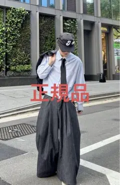 push push ストライプワイドパンツ 新品未使用 ブラック PUSH PUSH PP ストライプワイドパンツ（ブラック） - ZIPPER