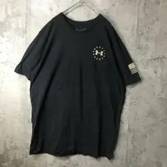 B1252古着　Tシャツ バックプリント　黒　アンダーアーマ　90s Y2K