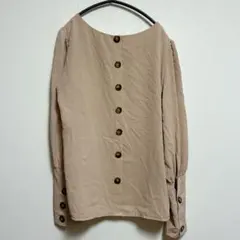 ROPÉ ロペ 茶色 ブラウン フリル袖 シャツ ブラウス - メルカリ
