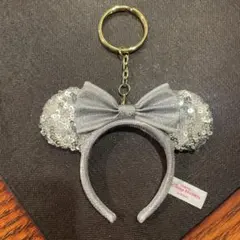 ディズニー カチューシャキーホルダー　シルバースパンコール ミニーちゃん