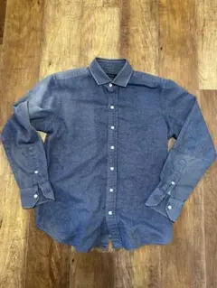 DESIGNWORKS ダークブルー デニム長袖シャツ