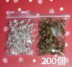 ❤︎二重丸カン❤︎10ミリ❤︎シルバー❤︎アンティークゴールド❤︎各色100個♡計200個