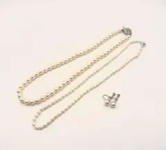 おまとめ パール アクセサリー ネックレス2点　イヤリング両耳セット