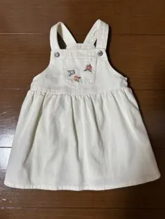 【新品】H&M ジャンパースカート　花柄刺繍付き