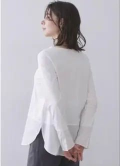 ❗️お値下げ❗️オペークドットクリップシャツドッキングカットソー