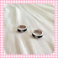 KRKC&CO クロス フープピアス シルバー スターリングシルバー925