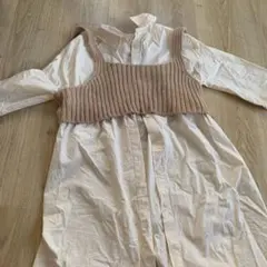 ZARA ニットベスト ベージュ 164cmのサムネイル