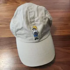 【フリーサイズ】ベージュ　キャップ